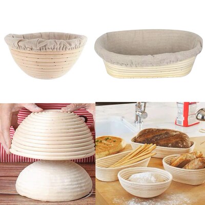 Rattan Bread Proofing Basket Natural Oval Rattan Wicker Doug
