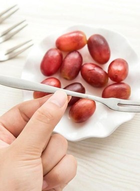 Fruit Fork Luxury Stainless Steel Cake Dessert Fork Mini For