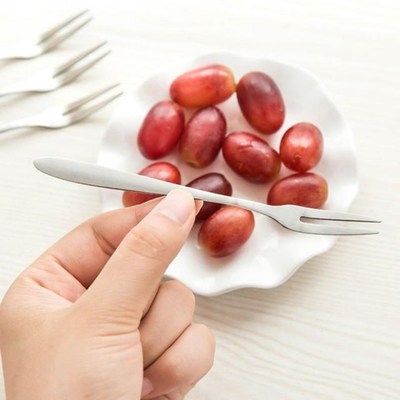 Fruit Fork Luxury Stainless Steel Cake Dessert Fork Mini For