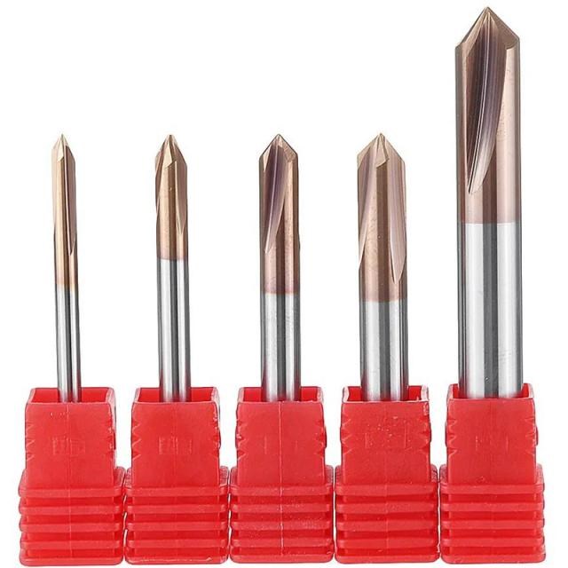 3 Flutes Chamfering Mill Centering Drill Bit HRC55 60/90/120