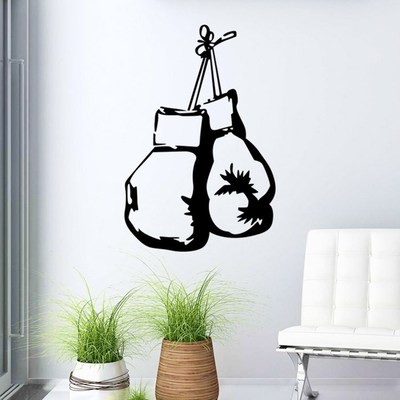 Boxing Gloves Gym Sport Fighter Wall Sticker Boy Kids Room C