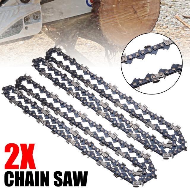 2pcs 20 Inch Chainsaw Chain Bar Pitch Blade Wood Cutting 76