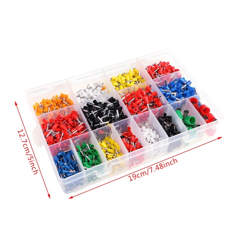 2120 Pcs/set Insulated Cord Pin End Terminal Bootlace Ferrul
