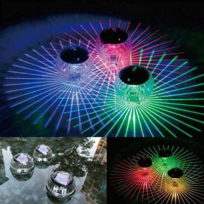 Outdoor Floating Underwater Ball Lamp Solar Powered Color Ch