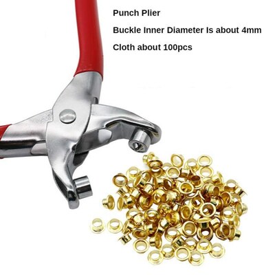 100PCS Scrapbook Eyelet and Buttons Stud Carboon Steel Press