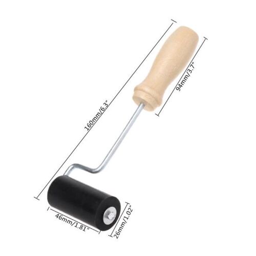 1pc Plastic Handheld Insulation Welding Roller Black Brush