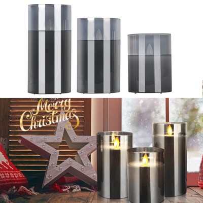 3/12/24pcs Flameless LED Candles Flickering Timer Remote Fak