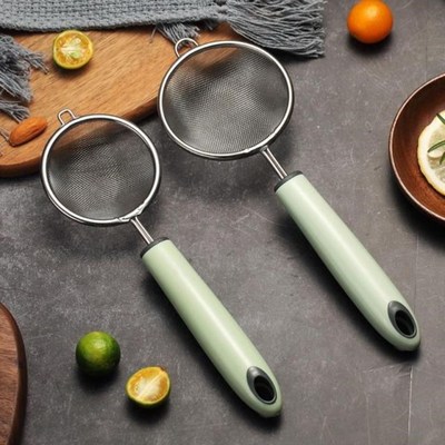 Stainless Steel Fine Mesh Sieve Oil Strainer Colander Flour