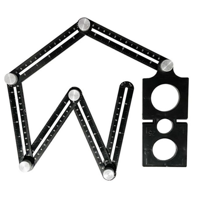 Measuring Tools Folding Ruler Multifunction Aluminum Alloy L