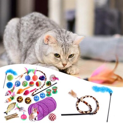 28 Pcs Cat Toy Set Catnip Soft Plush Toy Teeth Grinding Toys