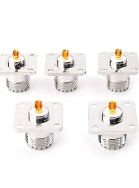 5pcs UHF SO239 Female Flange Panel Chassis Deck Mount Adapte