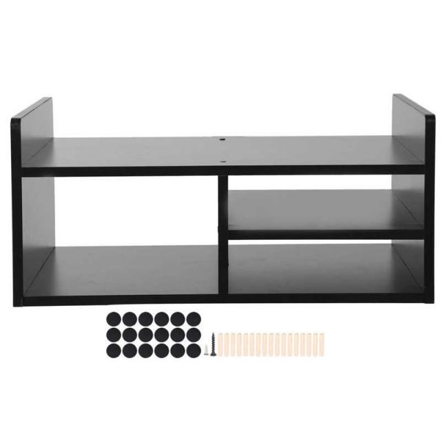 2-Tier Monitor Printer Stand Computer Riser Desktop Shelf De