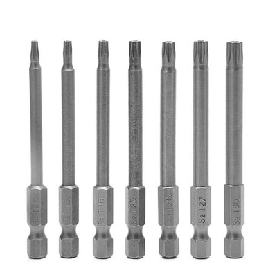 7Pcs/set 75mm T8/T10/T15/T20/T25//T27/T30 Magnetic Torx Scre