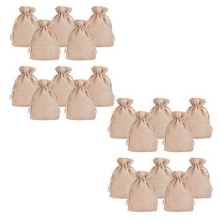 20pcs Recyclable Linen Sacks Bag DIY Jewelry Storage Pouch L