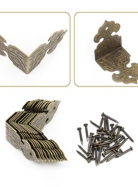 12xAntique Bronze Decorative Jewelry Box Wood Case Feet Leg