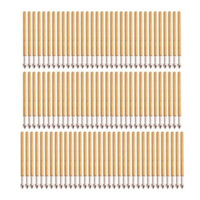 100pcs Gold Plated Spring Test Probe Pogo Pin 1.3mm Conical