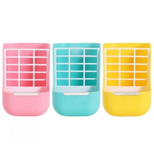 Rabbit Food Bowl Plastic Rack Small Animals Hay Grass Feedin