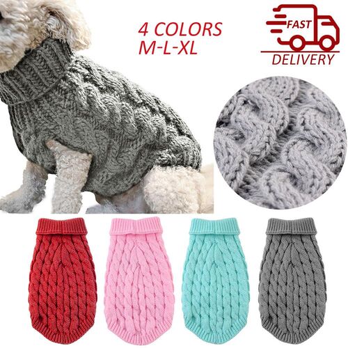 Winter Knitted Dog Clothes Warm Jumper Sweater For Small Lar