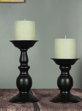 Black Metal Candlestick Candle Holder Stand Wedding Party Ta