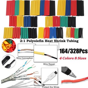 4Colors 8Sizes 164/328Pcs Set 21 Polyolefin Shrinking Assor