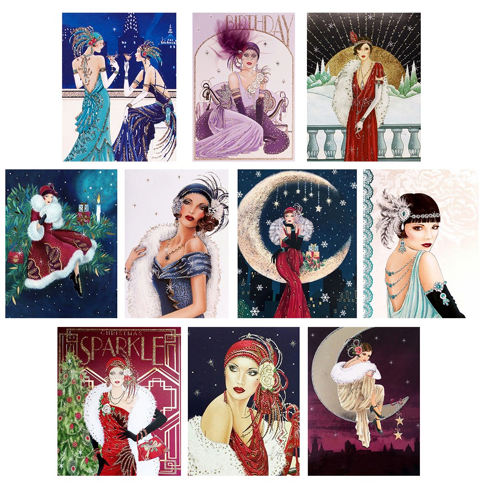 5D DIY Full Drill Round Diamond Painting Fashion Lady Diamon