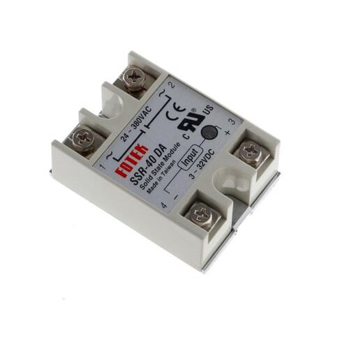 24V-380V SSR-40DA 40A 3-32V DC-AC Solid State Relay Module N
