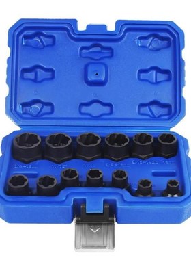 13Pcs Impact Damaged Bolt Nut Remover Extractor Socket Tool
