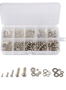 160Pcs M2 M2.5 M3 M4 M5 Stainless Steel SS304 Screws an Head