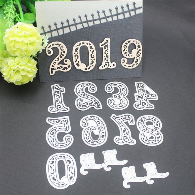 1 Set Number Metal Cutting Dies Stencil Scrapbooking Embossi