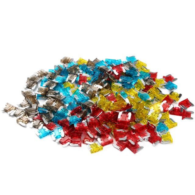50Pcs/set Mini Size Car Auto Blade Fuse 7.5A 10A 15A 20A Bla