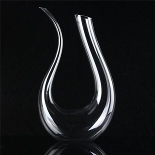 1500ml U Shaped Crystal Glass Horn Red Wine Decanter Wine Po