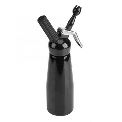 500mL Black Aluminum Whipped Dessert Cream Butter Dispenser