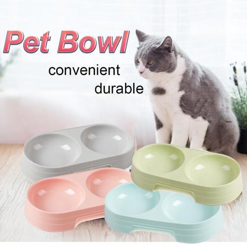2021 Candy Color Double Dog Bowl Pet Feeding Water and Food