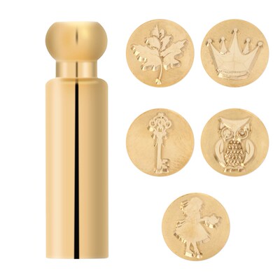 Fire Painting Sealing Wax Stamp Cylinder Brass Metal Envelop