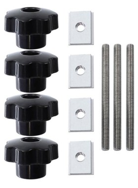 4Sets M8 Plum Hand Tighten Nuts Handle + M8 T-Track Slider S