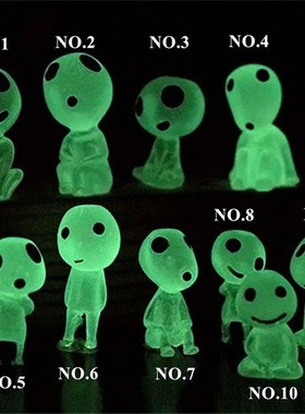 10pcs Fairy Garden Glow Dark Tree Elves Garden Decor Miniatu