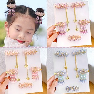 Chinese Style Flower Hairpin Set Girl Hairpin Retro Hanfu Bu