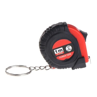 Mini Tape Measures With Key Chain Plastic Portable 1m Retrac