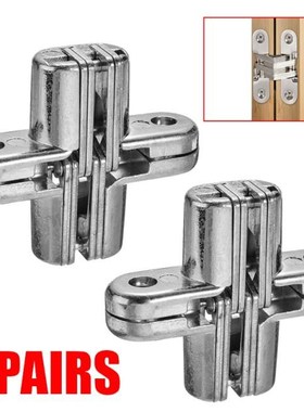 1 Pair Furniture Hinges Invisible Cross Concealed Door Cabin