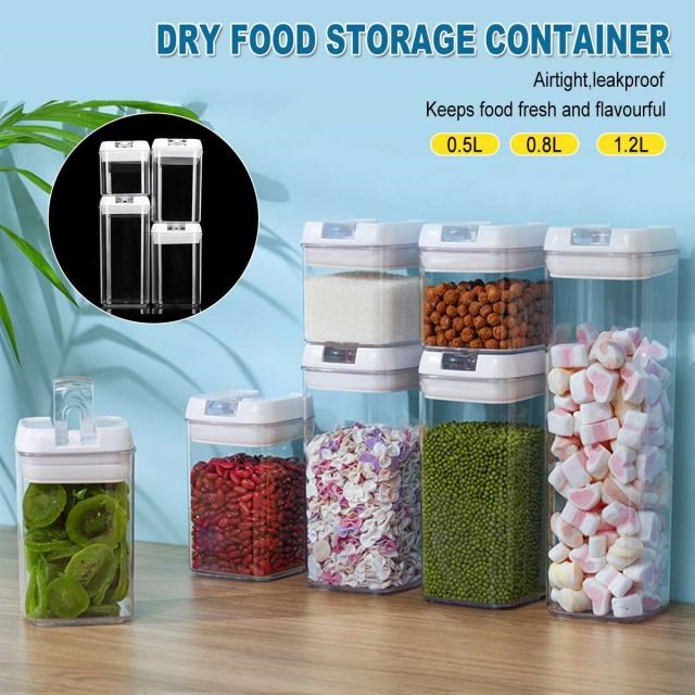 3/4Pcs Kitchen Refrigerator Noodle Box Draw Cereal Container