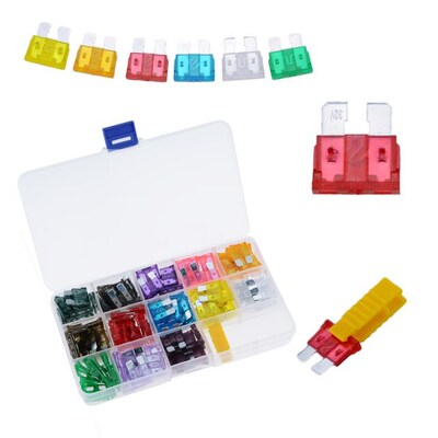 130PCS/BOX 1A-40A 3A Car Auto Medium Fuse Blade Fuse Kit 适