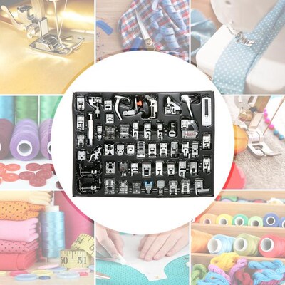 52pcs Professional Sewing Machine Presser Feet Kit Compatibl