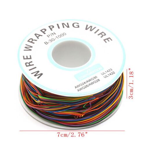 Wrapping Wire Tinned Copper Solid PVC One Roll 8 Colors 30AW