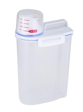 Portable Size Transparent Plastic Kitchen Food Cereal Contai