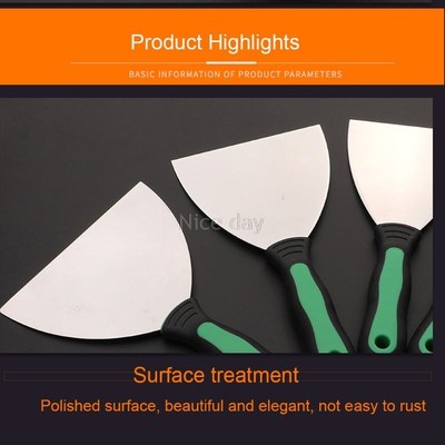 6 Pcs Putty Knives Set Scraper Blade Kit with Anti-slip Plas