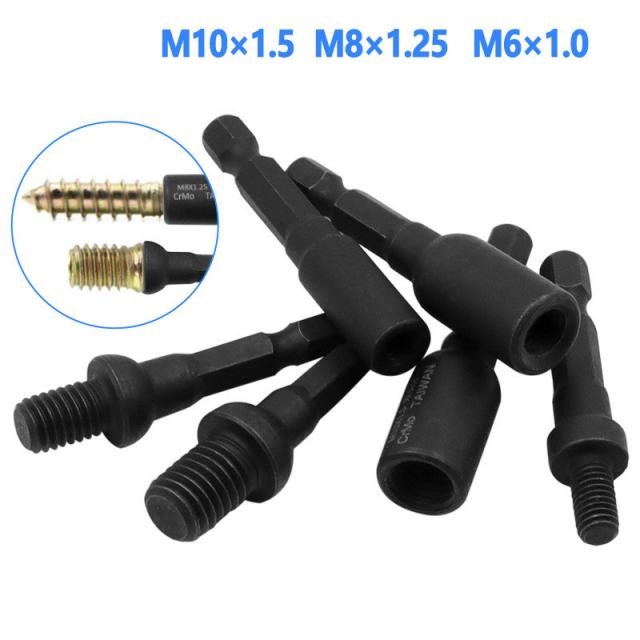 1Pcs M6 M8 M10 1/4 Hex Shank Square Driver Tap Die Socket Ad