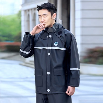 Raincoat Rain Pants Suit Men's Thickened Take-out Riding Spl