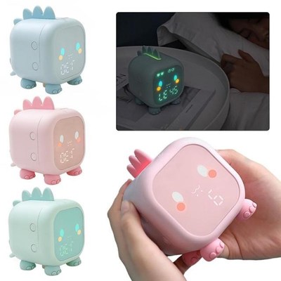 LED Kids Alarm Clock Dinosaur Desktop Digital Alarm Clock Fo