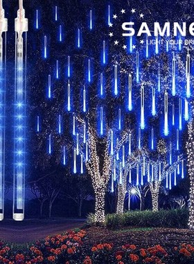 16 Tubes Christmas LED Meteor Shower Garland Festoon Holiday