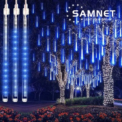 16 Tubes Christmas LED Meteor Shower Garland Festoon Holiday